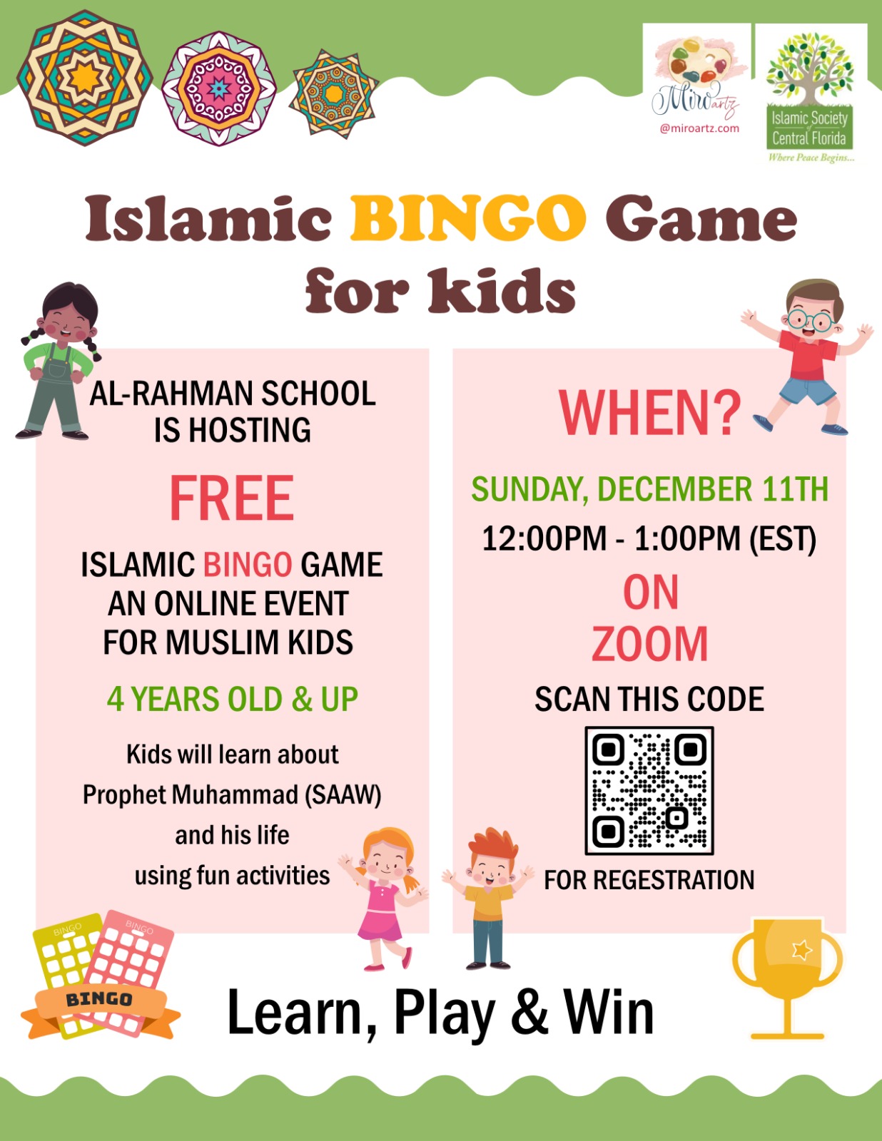 You are currently viewing Islamic Bingo Game For Muslim Kids